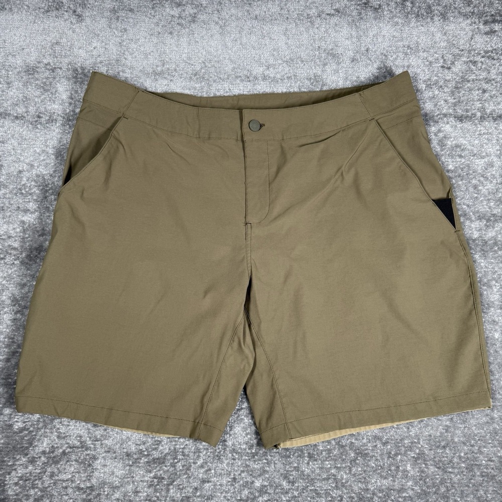 Marmot Mens XXL Nylon Chino‎ Waist Stretch Dark Beige Shorts Hiking Climbing